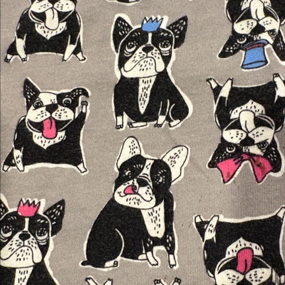 HUE Pajama Bottoms with Dog Print - Black, Gray, and Pink, see all photos, Sz 1X - Picture 1 of 9